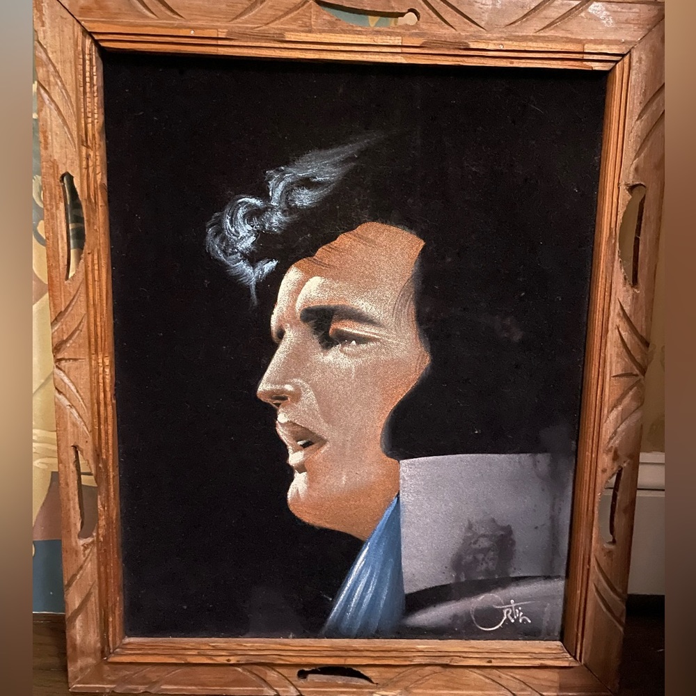 Framed Velvet Elvis Painting